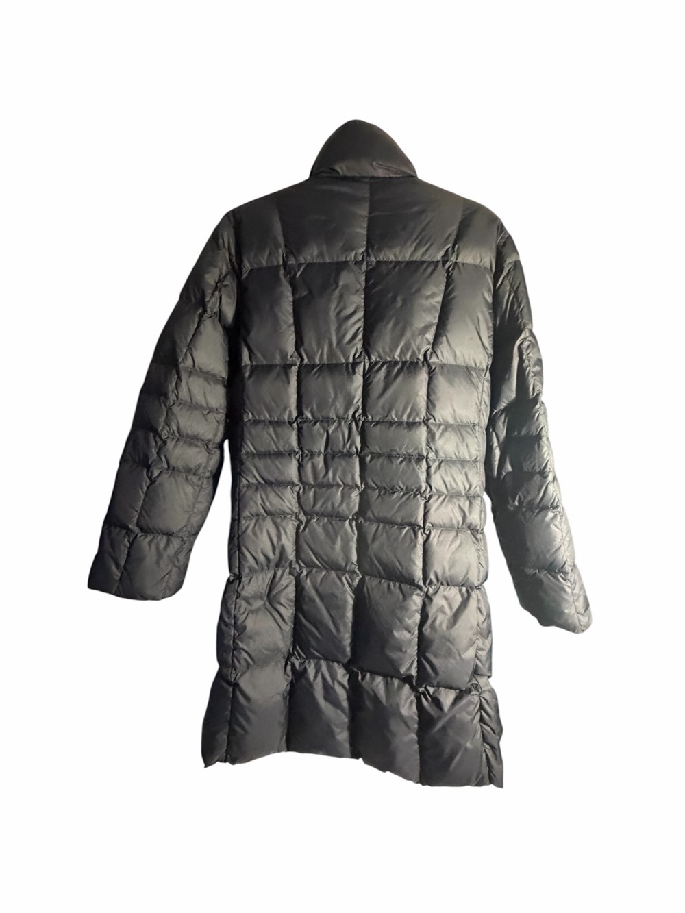 Lands End Goosedown Long Black Quilted Puffer Coat Womens Sz Med - Picture 3 of 14
